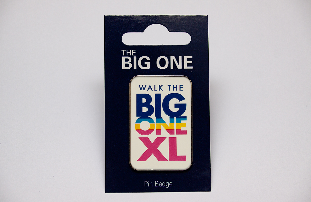 Walk the Big One XL pin badge