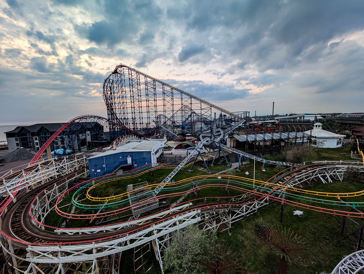 View from the mid course brake run