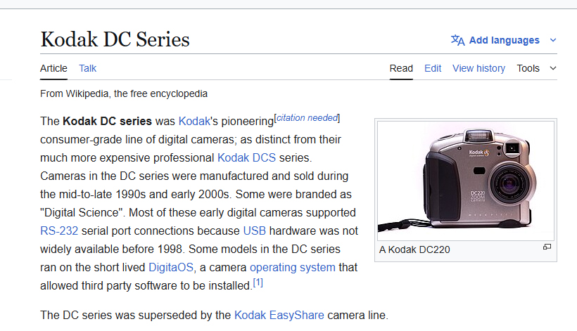 Kodac DC220